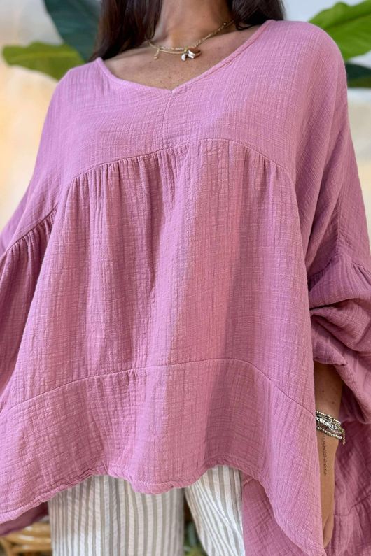 Made in Italy Santos Artist Smock Indian Pink /15 =